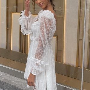 For Love and Lemons White Lace Dress
